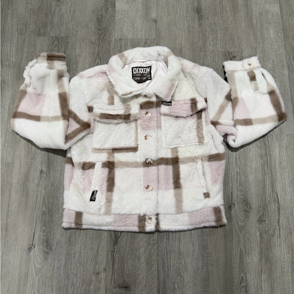DIXXON Plaid Jacket - White and Brown